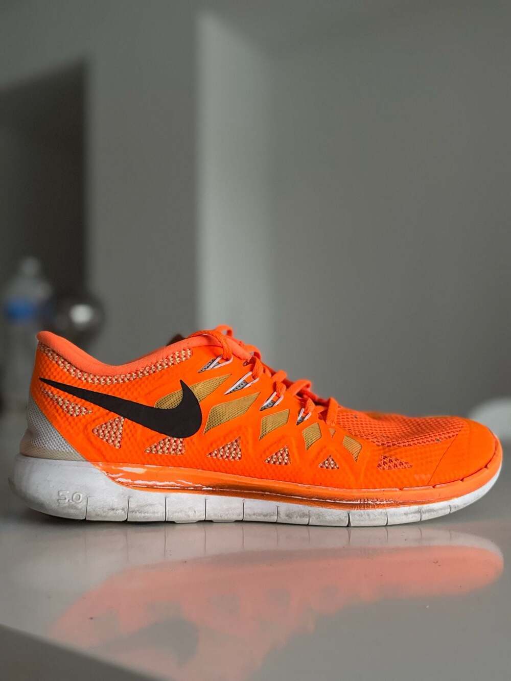 Nike Free 5.0 Men's Running Shoes Total Orange/Black 642198-800 Size 12.5